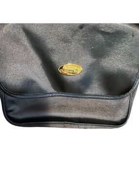 ✨ Vintage Christian Dior Parfums Black Satin Cosmetic Bag Vanity/Beauty Case